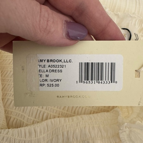 RAMY BROOK - NWT Luella Pleated Chiffon Handkerchief Midi Dress Sz M - Picture 7 of 10